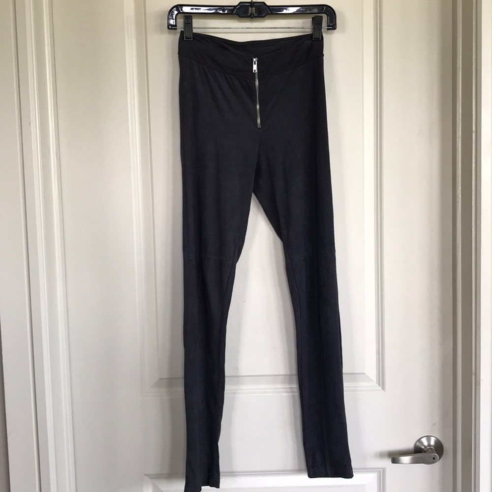 Faux suede leggings